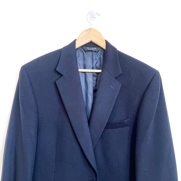 Jos A Bank Gordon Cashmere Mens Blazer Size 41R Black 2 Button Sport Coat Jacket - Picture 4 of 11